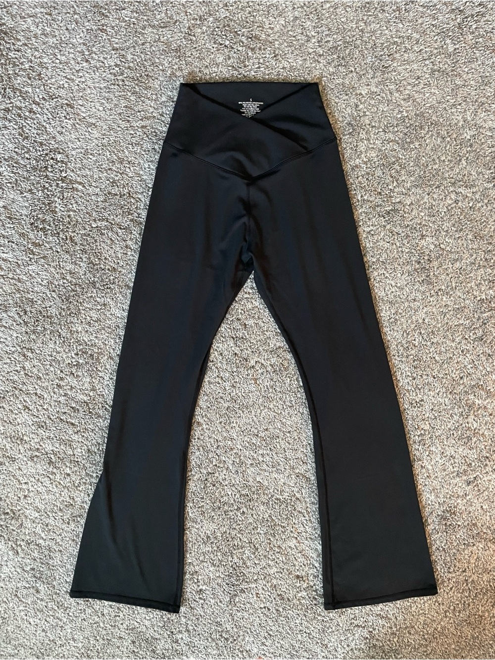 Black High-Waist Flare Leggings